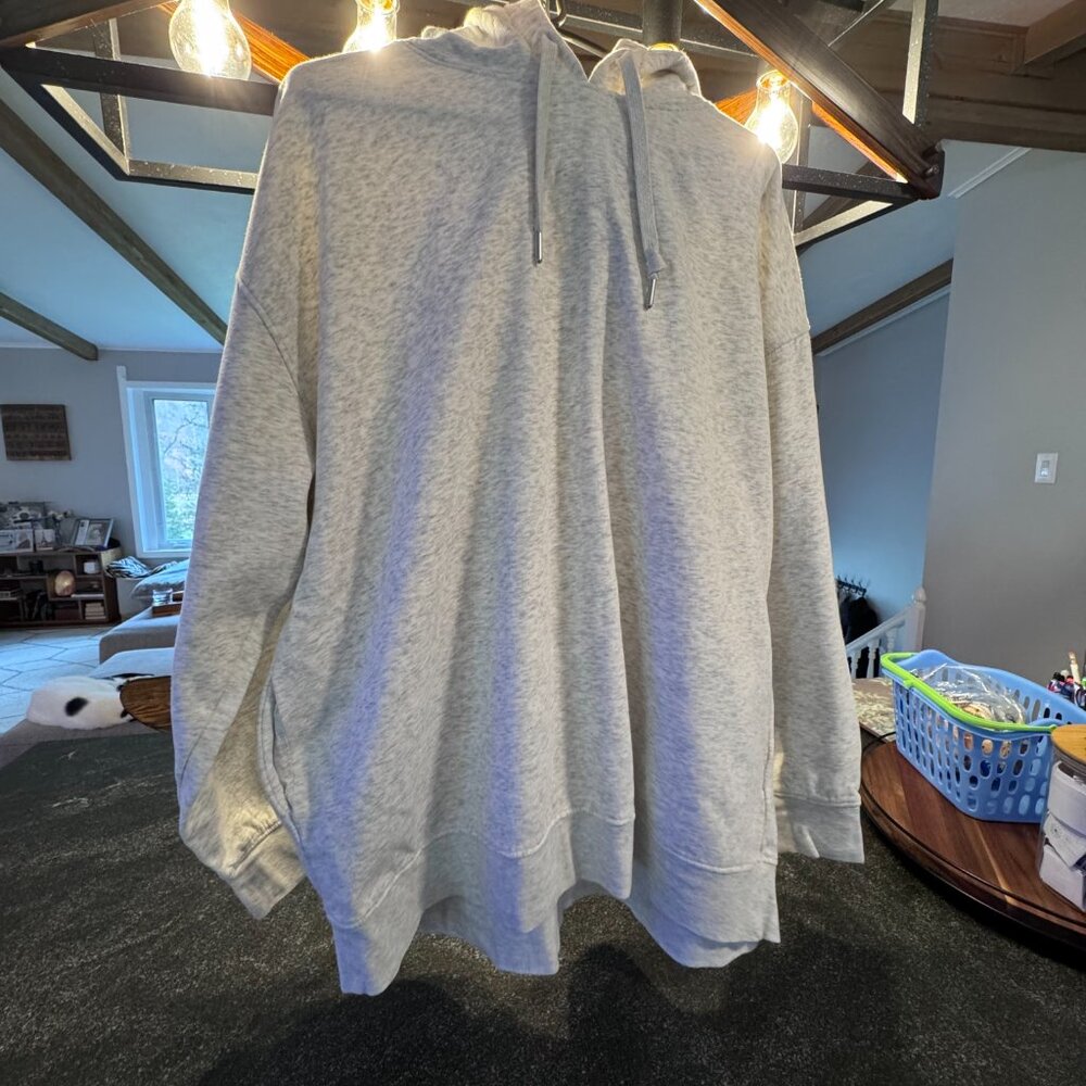 H&M Heather Grey Oversized Hoodie, Medium (Free Shipping)